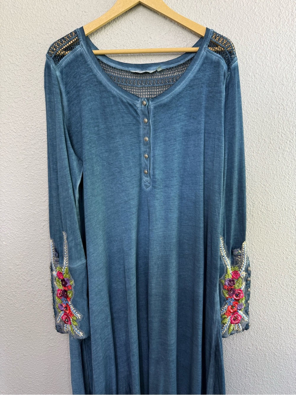 Soft Surroundings Boho Embroidered Maxi Dress Size XL - Picture 2 of 8